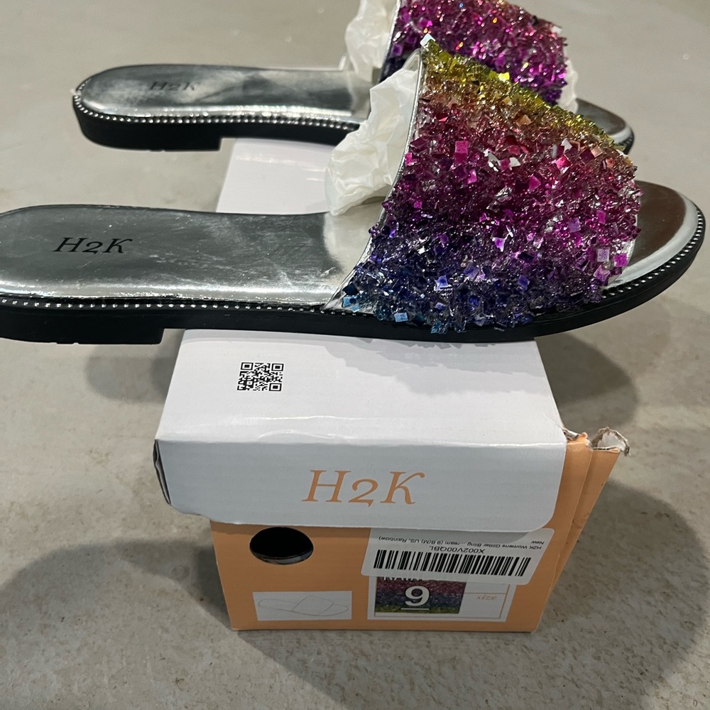 Women’s Bright Colored Crystal Sandals